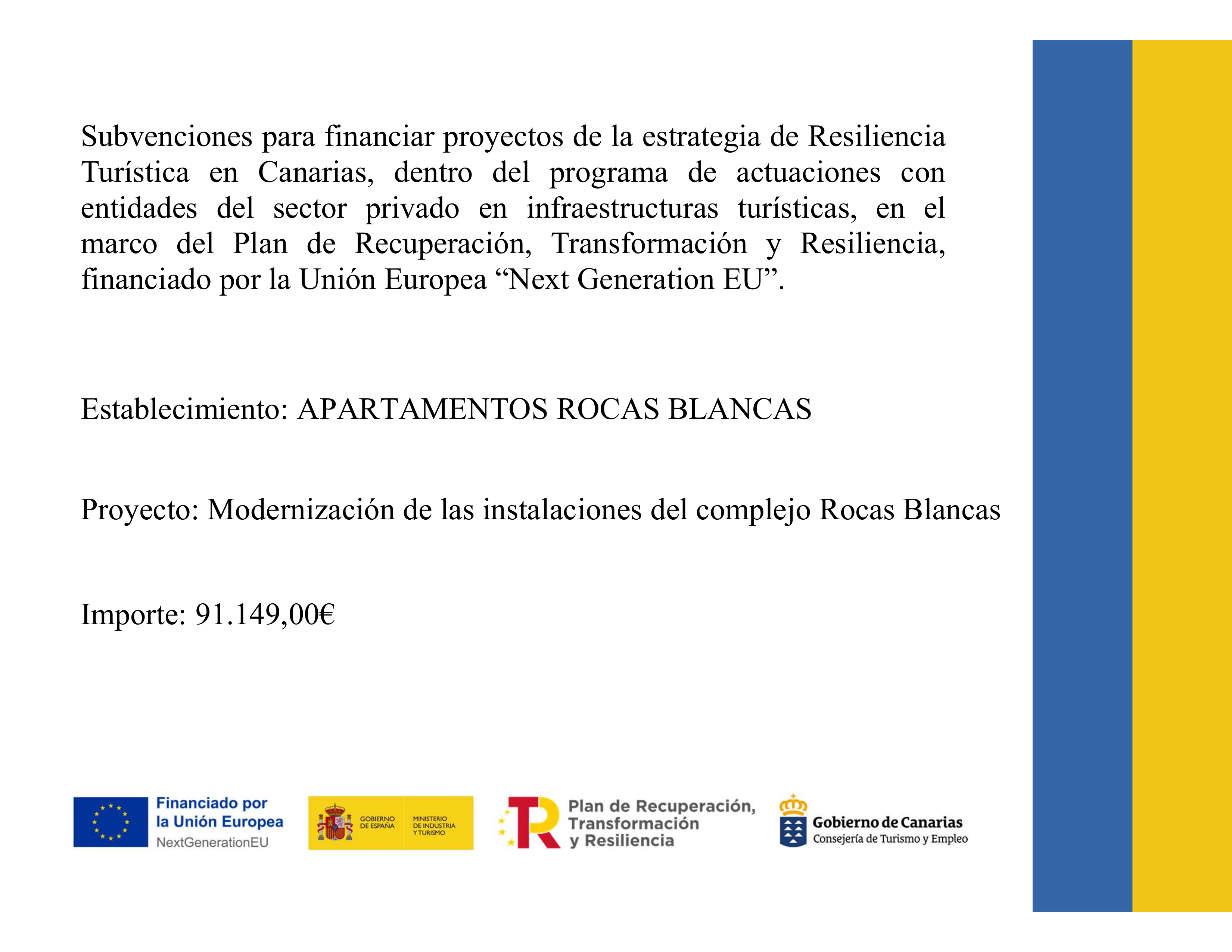Cartel Subvenciones Rocas Blancas